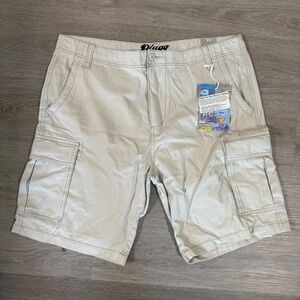 Plugg Cargo Shorts Mens 40 Stone Heavy Vintage Wash Cotton P449514B NWT